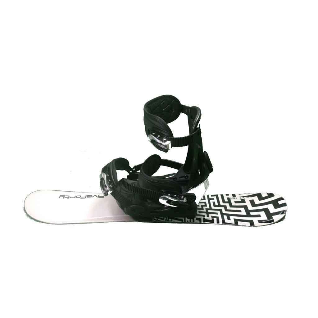 Snowblades and Snowboard Bindings with Risers White and Black 75 cm 19 -20 side