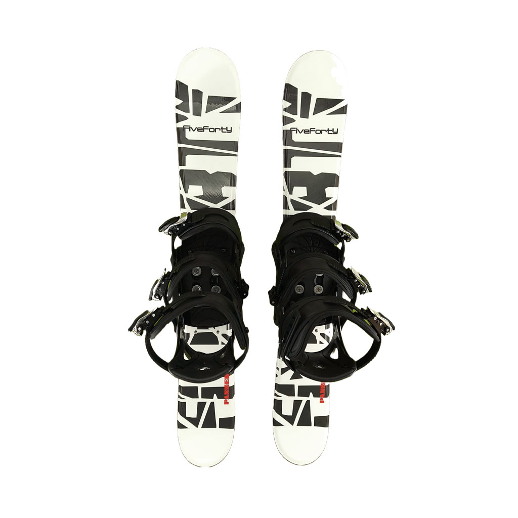 Snowblades and Snowboard Bindings with Risers White and Black 90 cm 2023