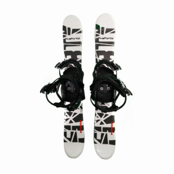 Snowblades and Snowboard Bindings with Risers White and Black 90 cm 2023